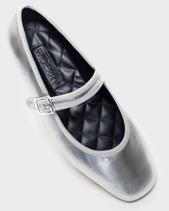 Wide Fit Ballet Flats · Amaia · Argent